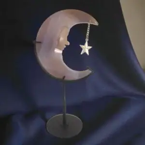 Druzy sivi ahat luna za ravnovesje, mir in nežno prizemljitev