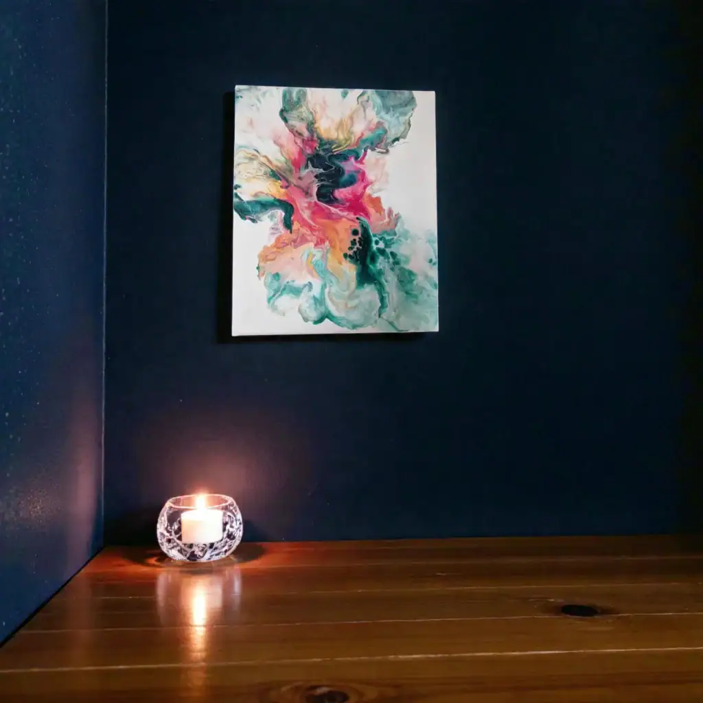 unikatna akrilna slika cvetenje duše